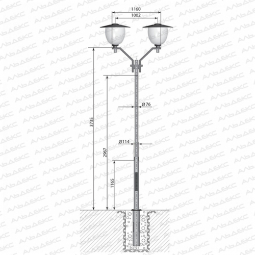 Сокол-1-5,8 декоративная опора